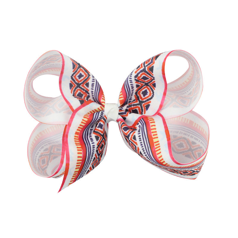 Wholesale Ethnic Bow Fabric Hair Clips